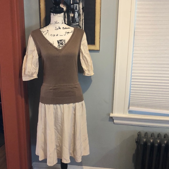 BCBGMaxAzria Dresses & Skirts - BCBG Max Azria Layered-Look Sweater Dress (S)